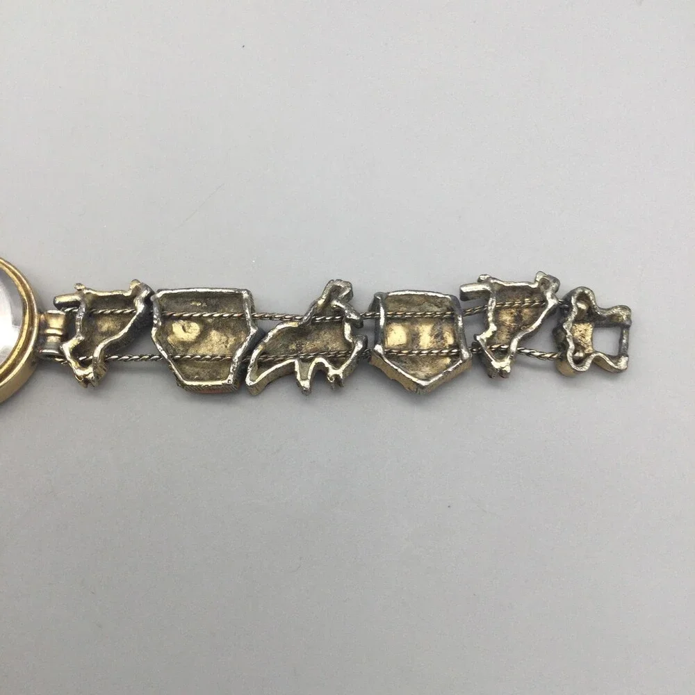 Vintage Jennie B Womens Watch 24mm Birdhouse Birds Slide Charm New Battery 7.75" - Picture 10 of 14